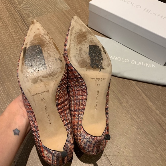 Authentic Manolo Blahnik BB Snakeskin Pump - Picture 6 of 8